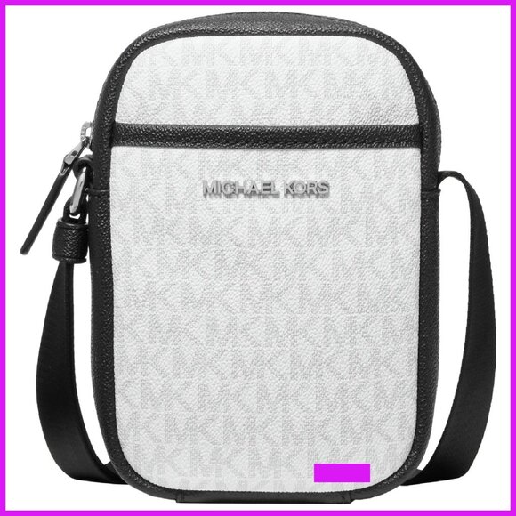 Logo Canvas Crossbody Bag Chic Minimal Classic Phone Messenger Structured